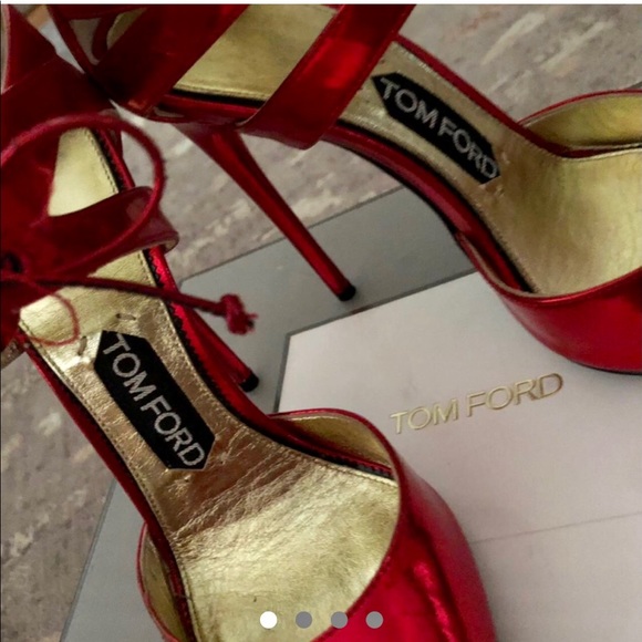 Tom Ford Shoes - ✨TOM FORD Red Metallic Heels✨♥️✨